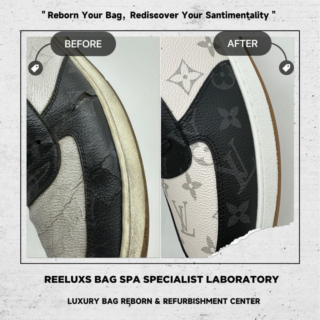 LOUIS VUITTON Rivoli White Grey Sneaker Ebene Side Sole Broken & Canvas… — frame 7