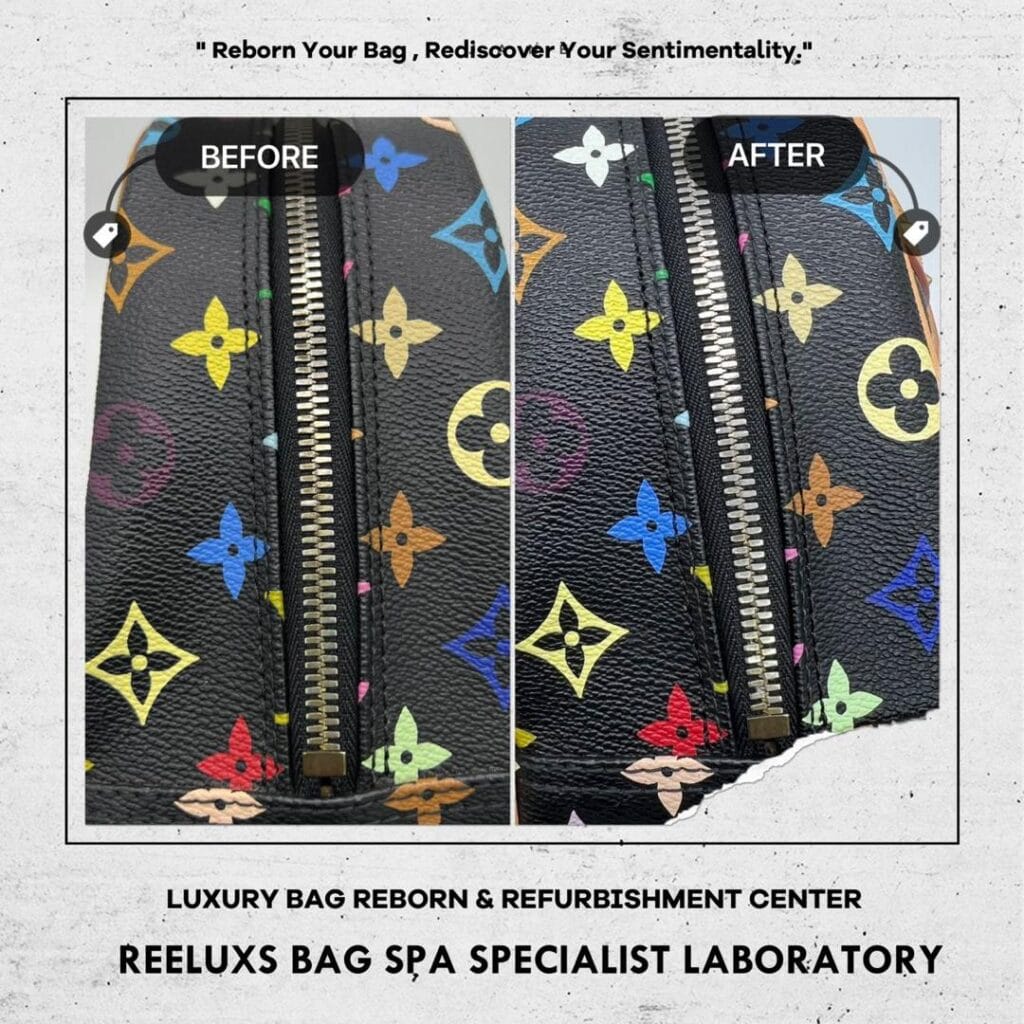 Trouville Black Monogram Multicolor Zipper Stuck Treatment Entire Vachetta Cracked & Damaged… — frame 6