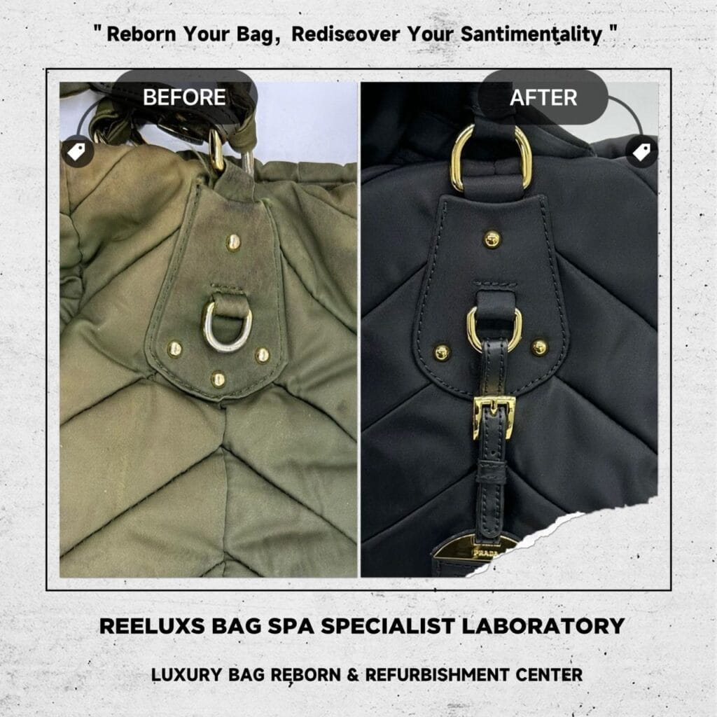 Tessuto Cheron Nylon Tote Bag Color Entire Metal Tarnished 24K Gold Re-plating… — frame 12
