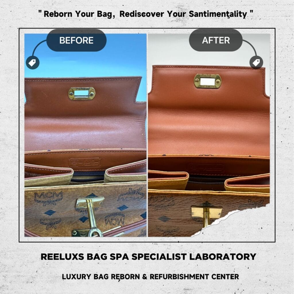 Brown Mini Kelly Visetos Satchel Leather Handbag Corner Damaged Leather Color Peel… — frame 8
