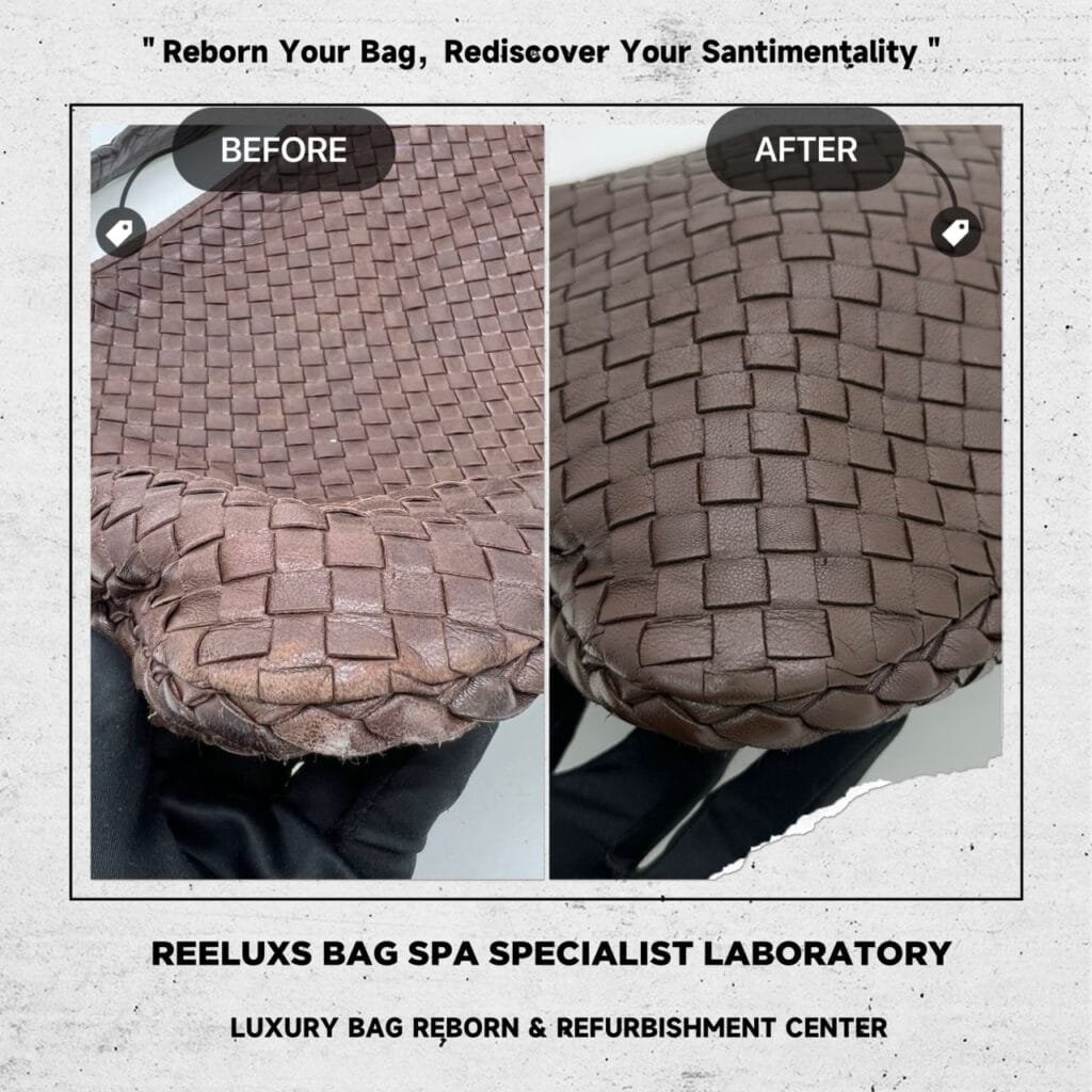 Hobo Bag Vintage Corner Damaged Leather Color Faded Peel Off — frame 12