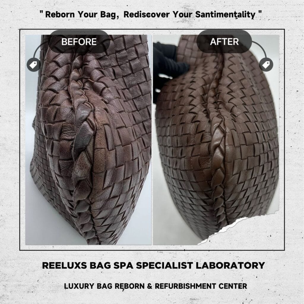 Hobo Bag Vintage Corner Damaged Leather Color Faded Peel Off — frame 8