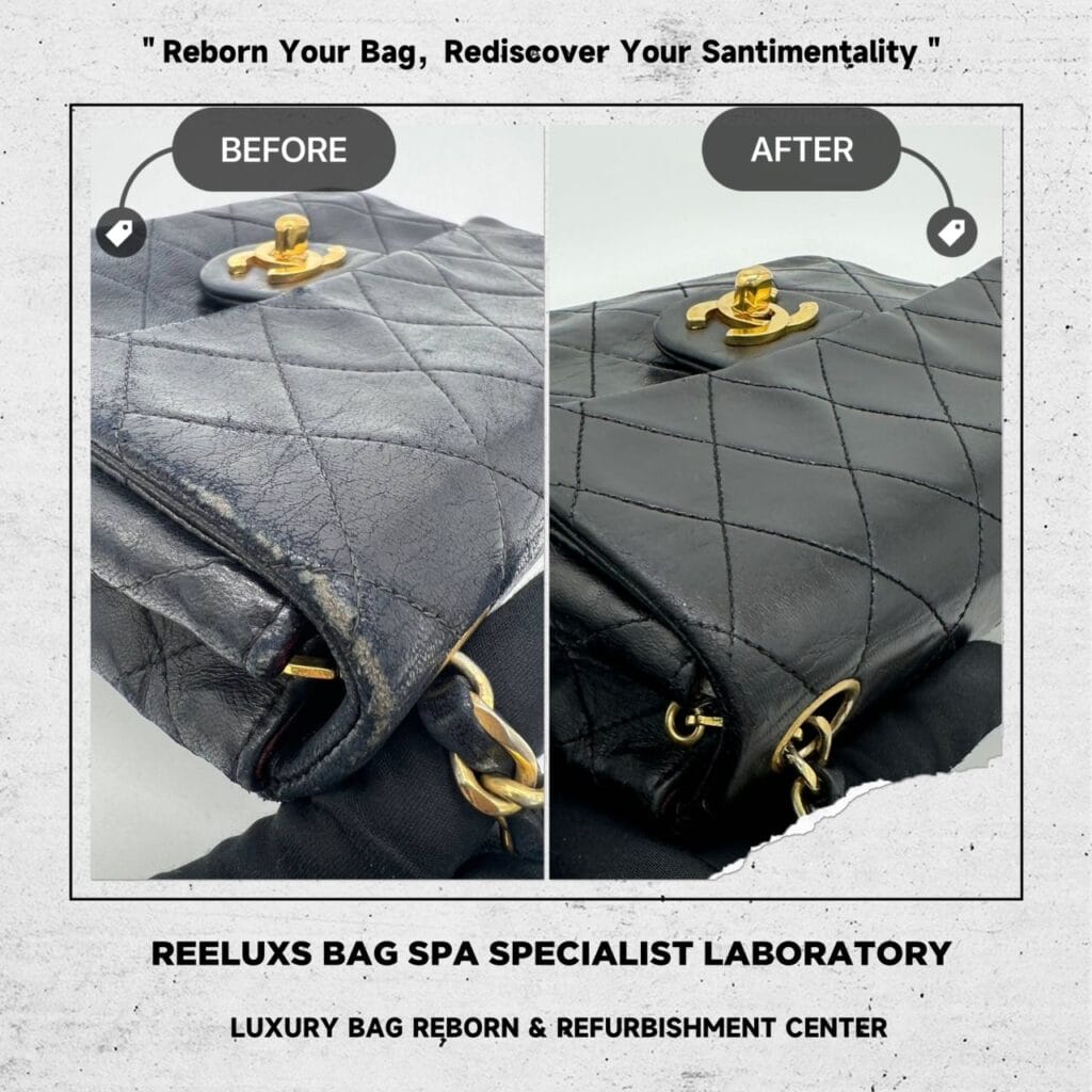Mini Classic Single Flap With Gold Hardware Shoulder Bag Corner Damaged Leather… — frame 6
