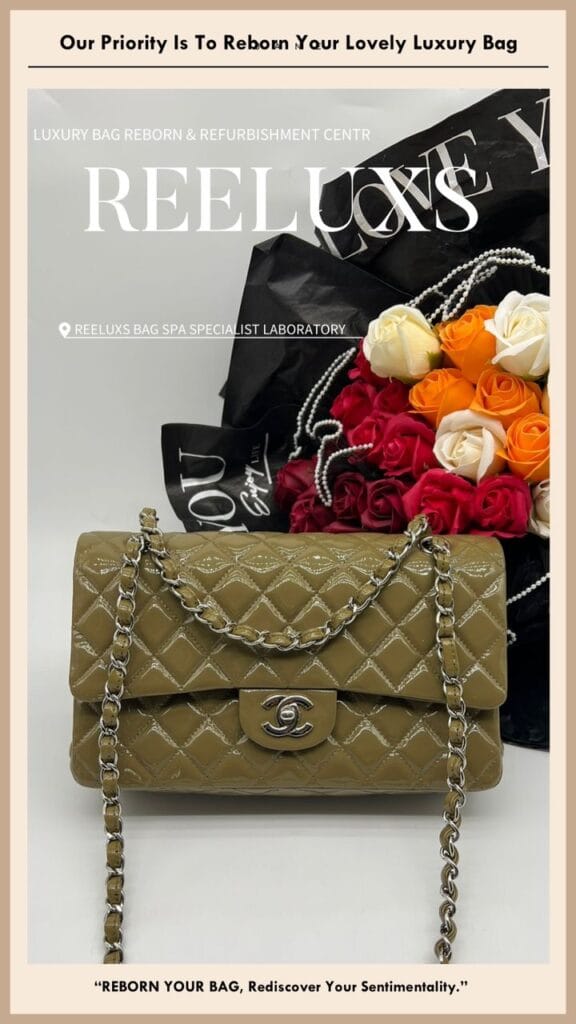 Patent Classic Double Flap Bag Chain Leather Shoulder Bag Patent Color Oxidation… — frame 9