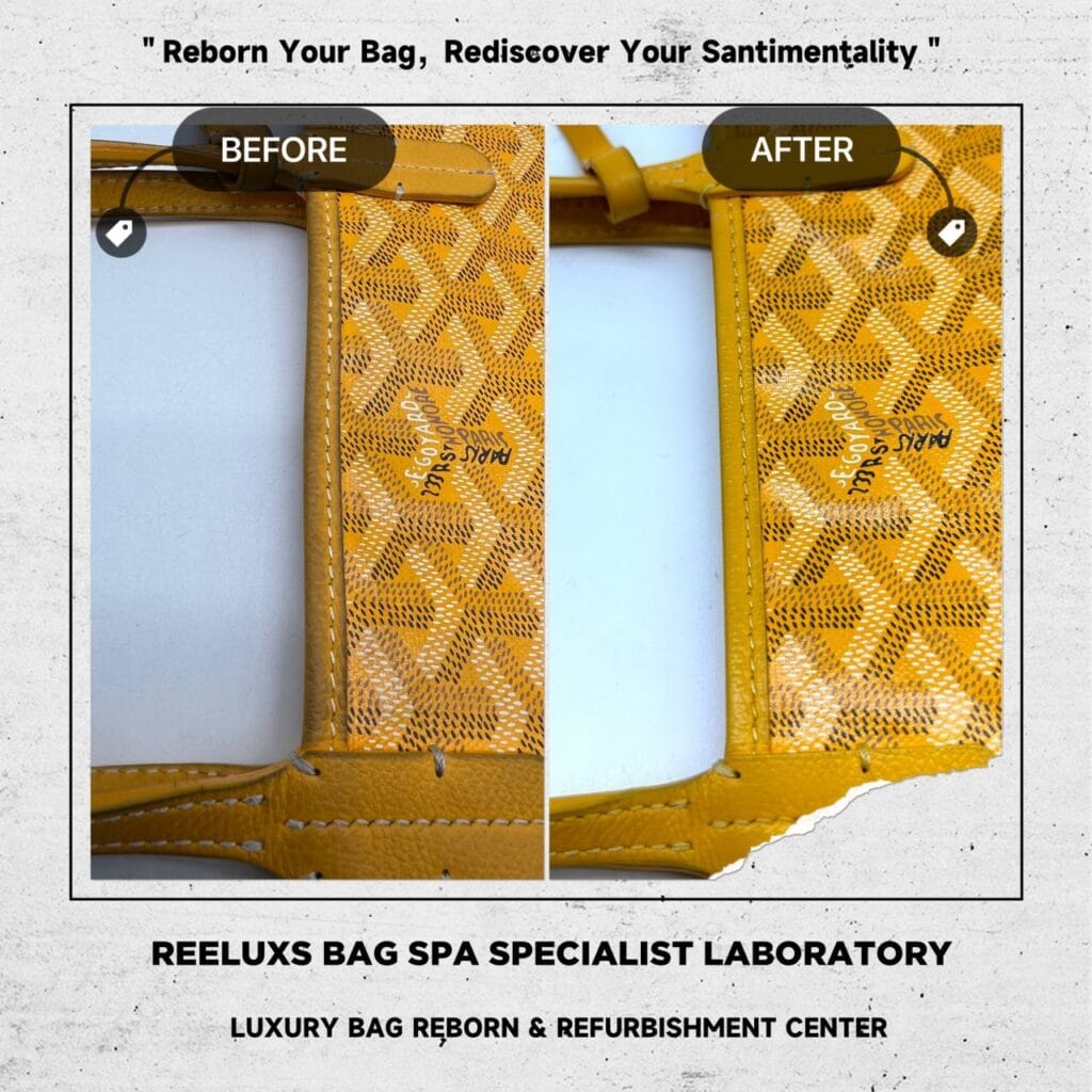 Saint Louis Yellow Color Shoulder Bag Handle & Trim Leather Faded — frame 2