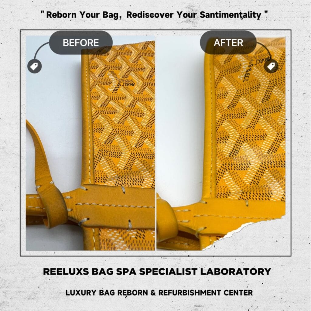Saint Louis Yellow Color Shoulder Bag Handle & Trim Leather Faded — frame 3