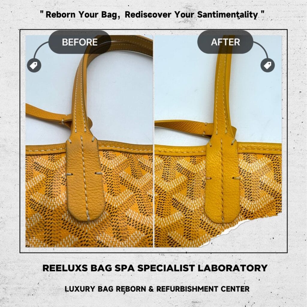 Saint Louis Yellow Color Shoulder Bag Handle & Trim Leather Faded — frame 5