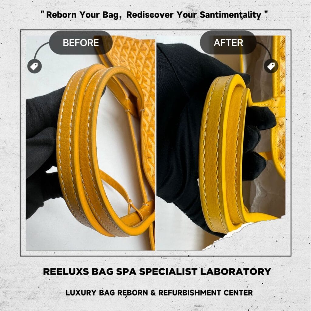 Saint Louis Yellow Color Shoulder Bag Handle & Trim Leather Faded — frame 6