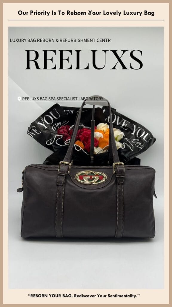 Brown Leather Handbag Heavy Black Stain Problem Color Faded Corner Damaged Changed… — frame 10