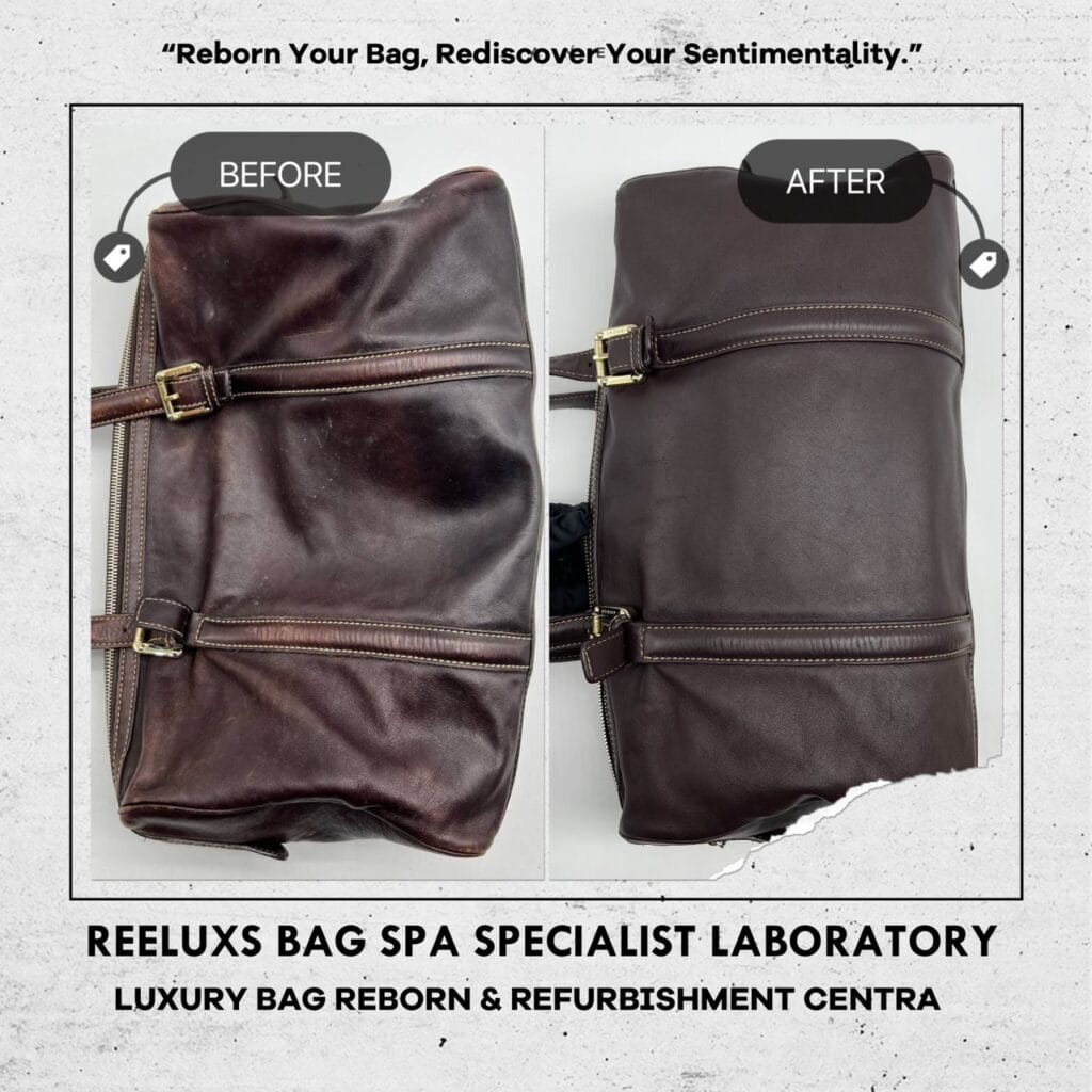 Brown Leather Handbag Heavy Black Stain Problem Color Faded Corner Damaged Changed… — frame 2