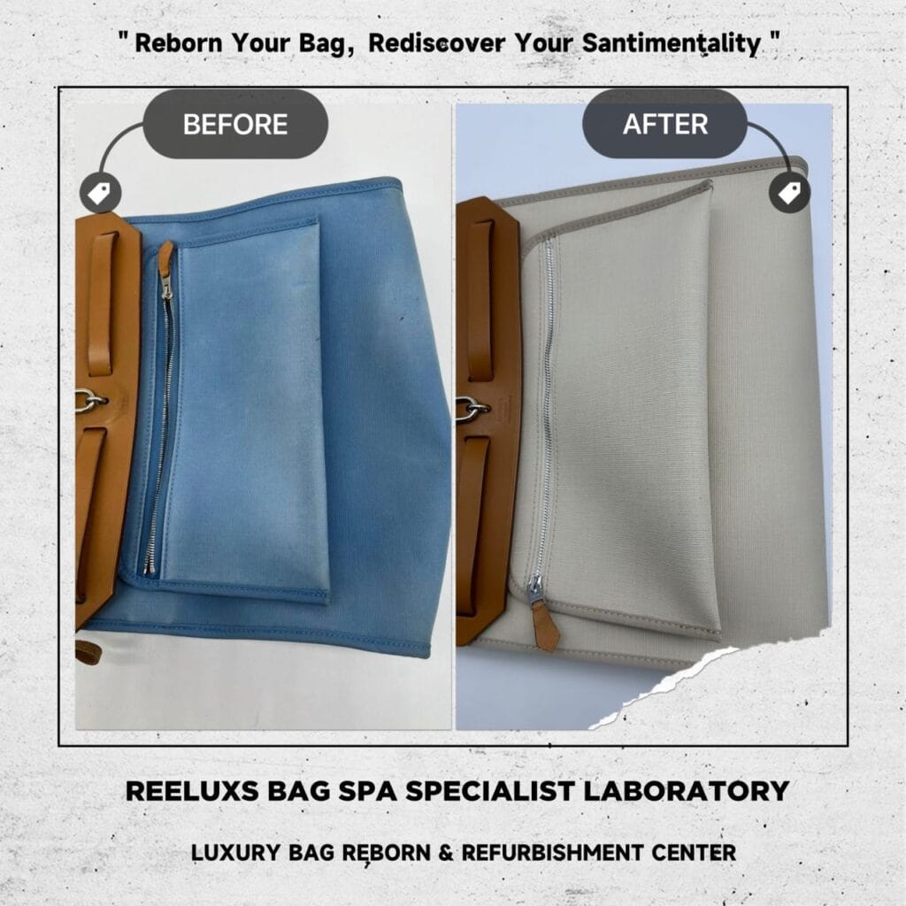 Herbag Blue Color Handbag Fabric Color Faded Color Stain Changed To Cil… — frame 4