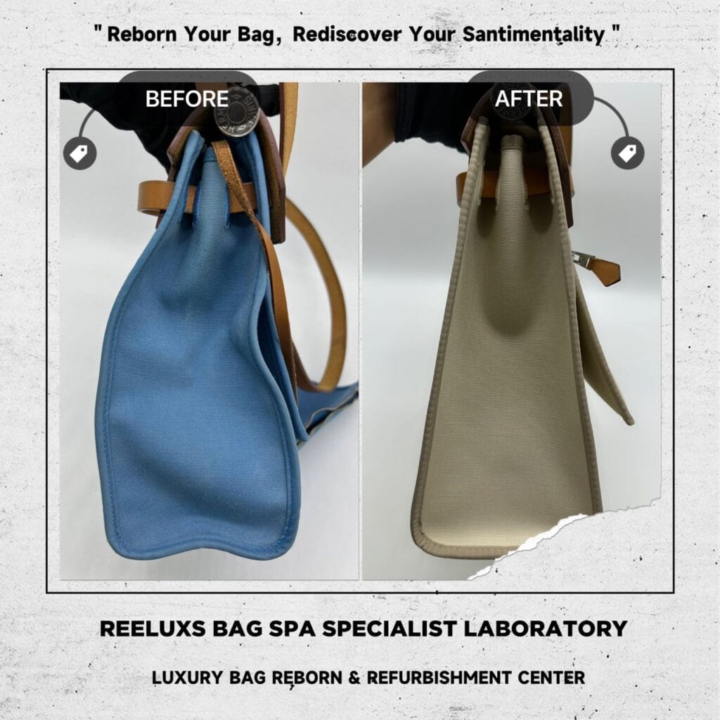 Herbag Blue Color Handbag Fabric Color Faded Color Stain Changed To Cil… — frame 7