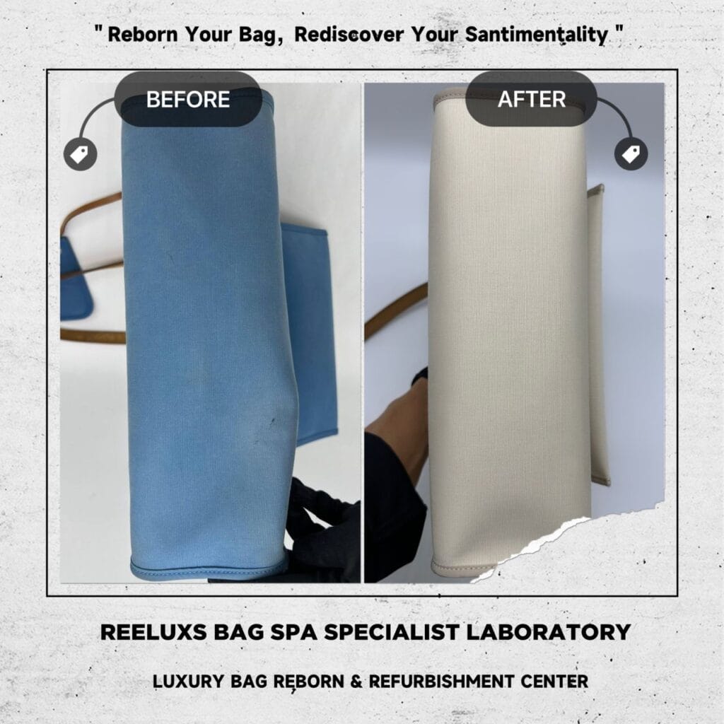 Herbag Blue Color Handbag Fabric Color Faded Color Stain Changed To Cil… — frame 8
