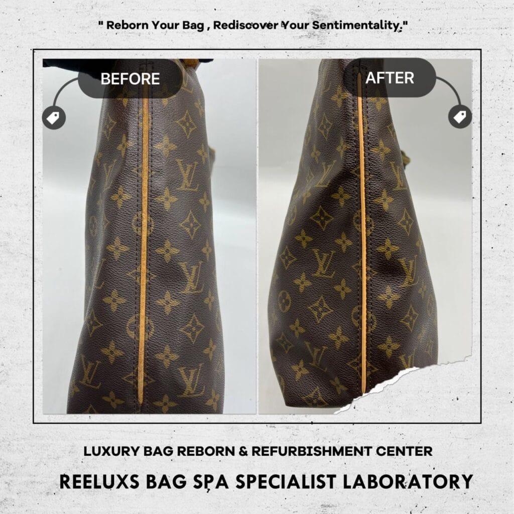 LOUIS VUITTN Sully Monogram Canvas Handbag Entire Vachetta Fully Stain Scratches & Damaged Replacement — frame 3