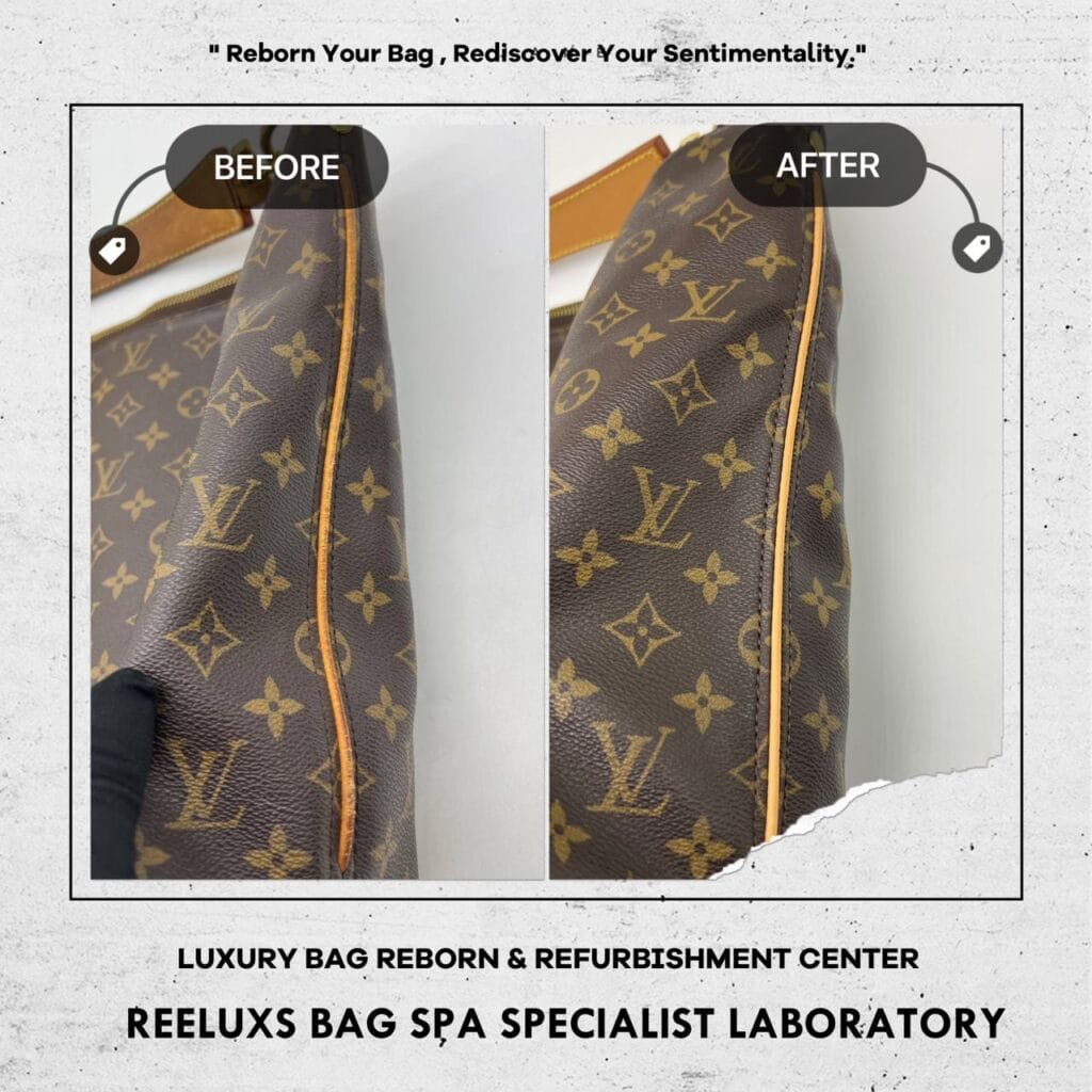 LOUIS VUITTN Sully Monogram Canvas Handbag Entire Vachetta Fully Stain Scratches & Damaged Replacement — frame 7