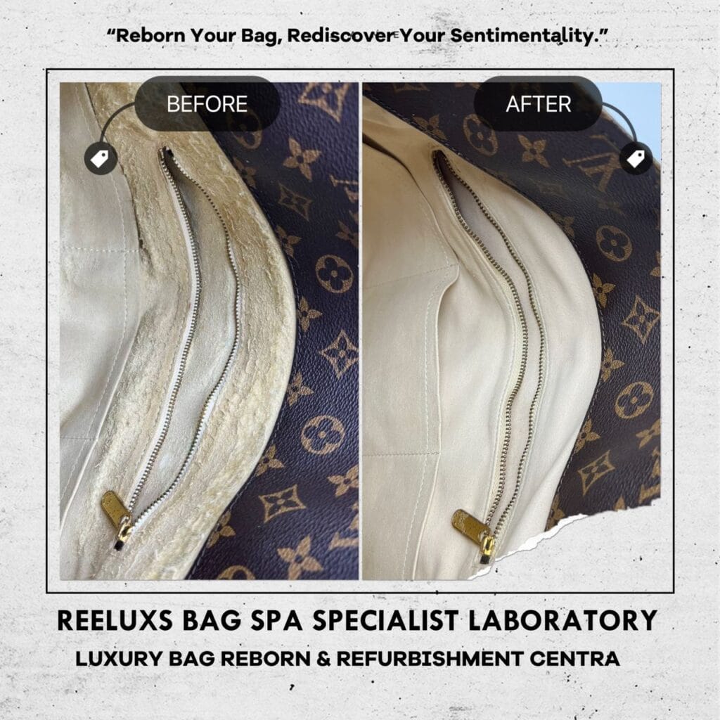 Artsy Handbag Monogram Canvas Interior Suede Leather Damaged & Tear Off — frame 4