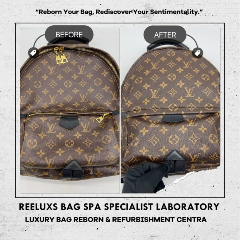 Louis Vuitton Backpack Palm Springs PM Monogram Canvas Backpack Corner Faded Canvas Coating Layer Peel Off Oxidation Refurbishment