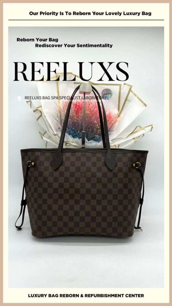 Damier Ebene Canvas Neverfull PM Bag Mold Spot Problem Entire Vachetta Cracked & Broken Oxidation Repl — frame 2