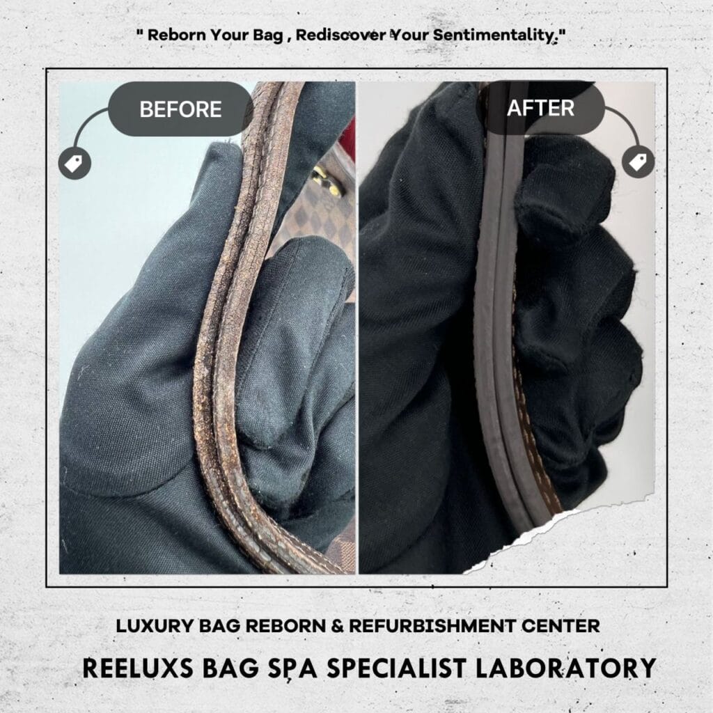 Damier Ebene Canvas Neverfull PM Bag Mold Spot Problem Entire Vachetta Cracked & Broken Oxidation Repl — frame 3