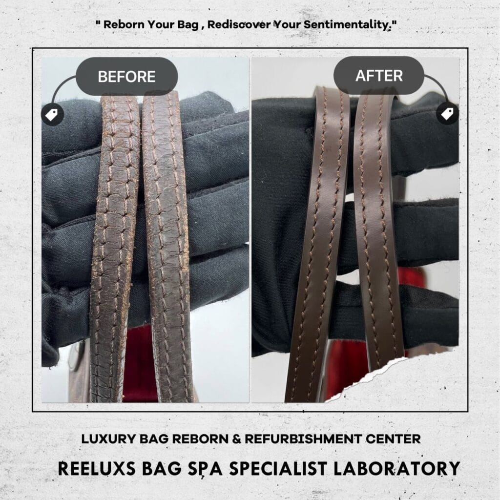 Damier Ebene Canvas Neverfull PM Bag Mold Spot Problem Entire Vachetta Cracked & Broken Oxidation Repl — frame 9