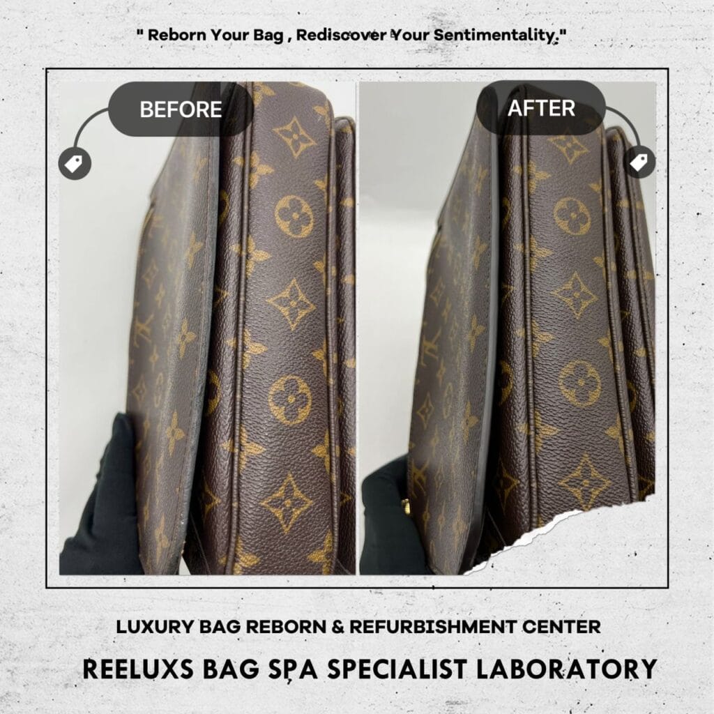 Metis Monogram Canvas Color Faded Oil Edge Cracked Damaged & Lock Vachetta… — frame 4