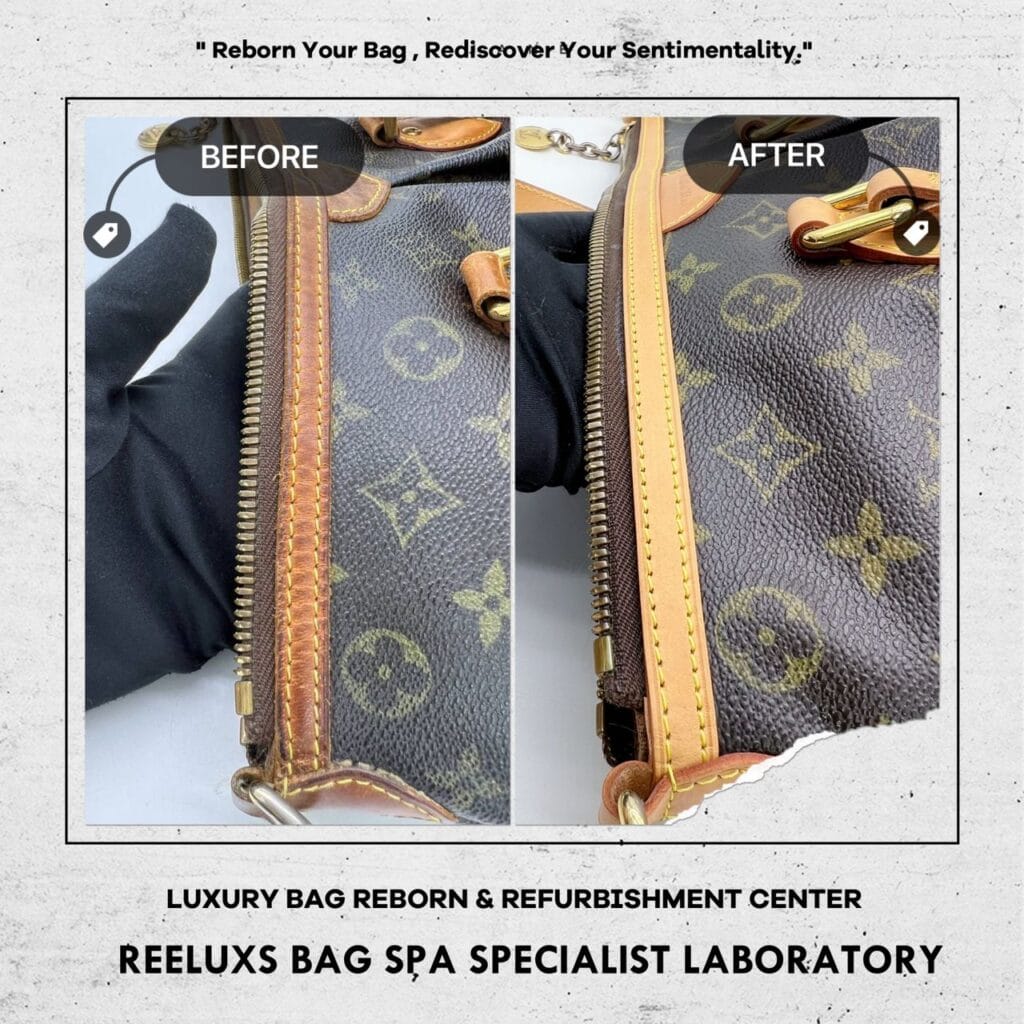 Monogram Canvas Palermo PM Corner Damaged Entire Vachetta Fully Scratch & Tear… — frame 8