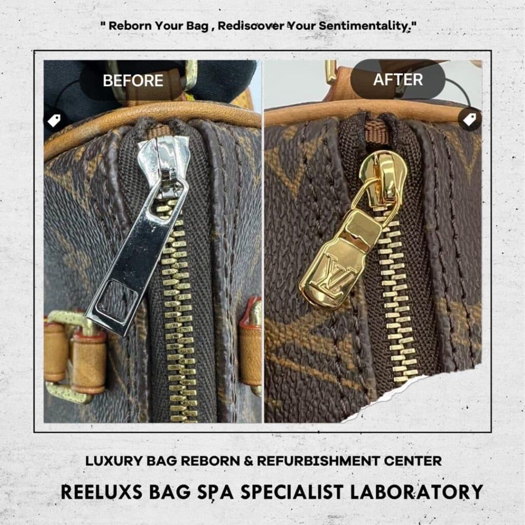 Monogram Canvas Speedy Nano Zip Tarnish Replacement Handbag Metal Hardware Oxidation 24K… — frame 4