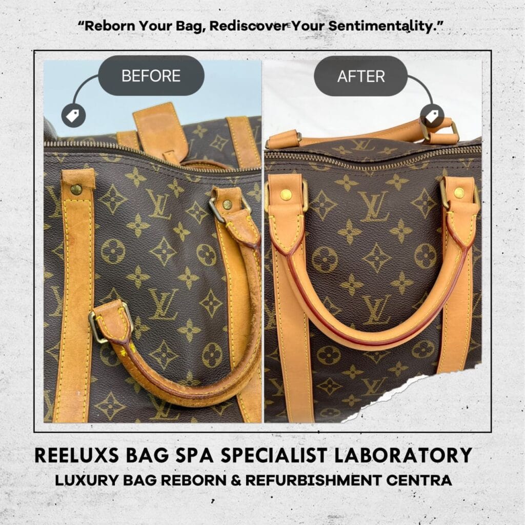 Monogram Keepall Travel Bag Customized Bandoulière Long Starp Design Entire Vachetta Fully… — frame 4