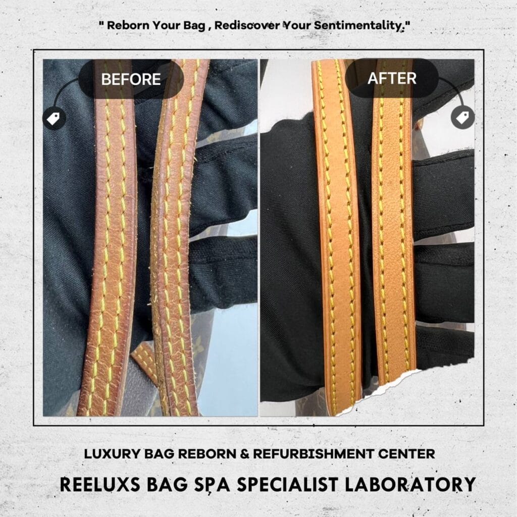 Monogram Neverfull PM Pocket Coating Layer Peel Off Removal & Entire Vachetta… — frame 5