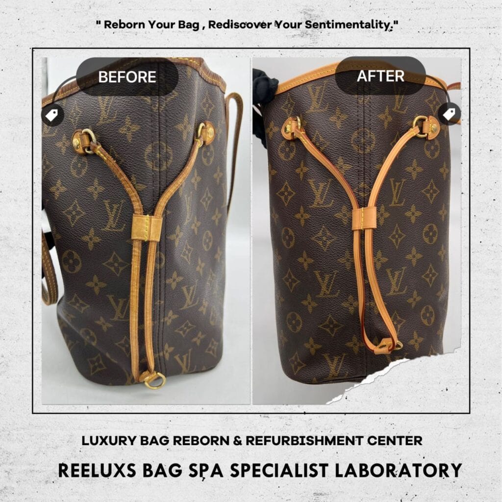 Monogram Neverfull PM Pocket Coating Layer Peel Off Removal & Entire Vachetta… — frame 7