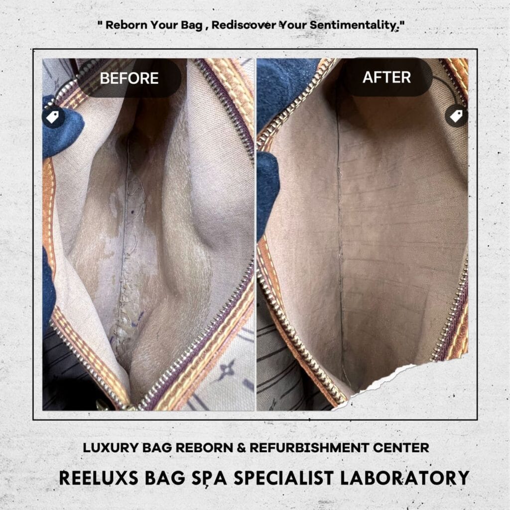 Monogram Neverfull PM Pocket Coating Layer Peel Off Removal & Entire Vachetta… — frame 8