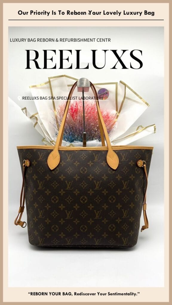 Neverfull Monogram Canvas Handbag Color Faded Entire Vachetta Fully Stain Cracked &… — frame 8