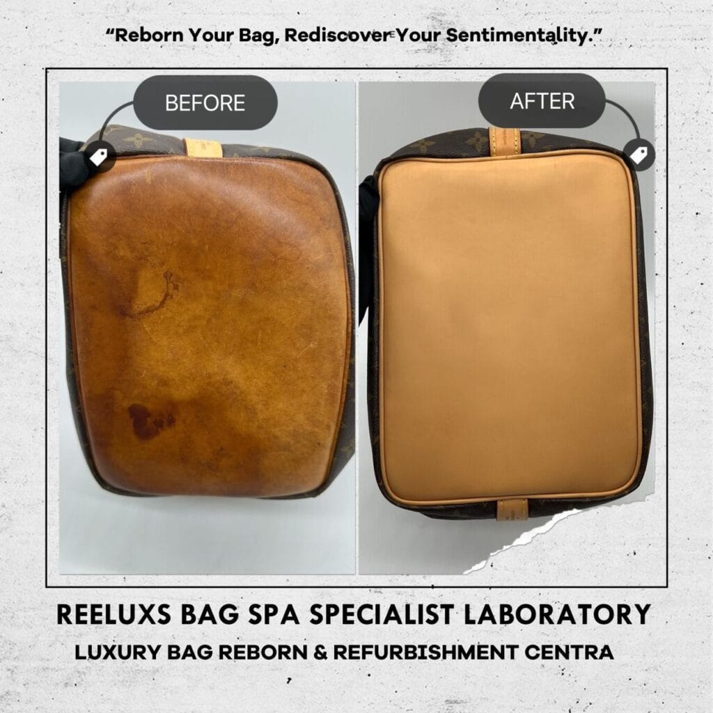 Brown Leather Handbag Heavy Black Stain Problem Color Faded Corner Damaged Changed… — frame 11
