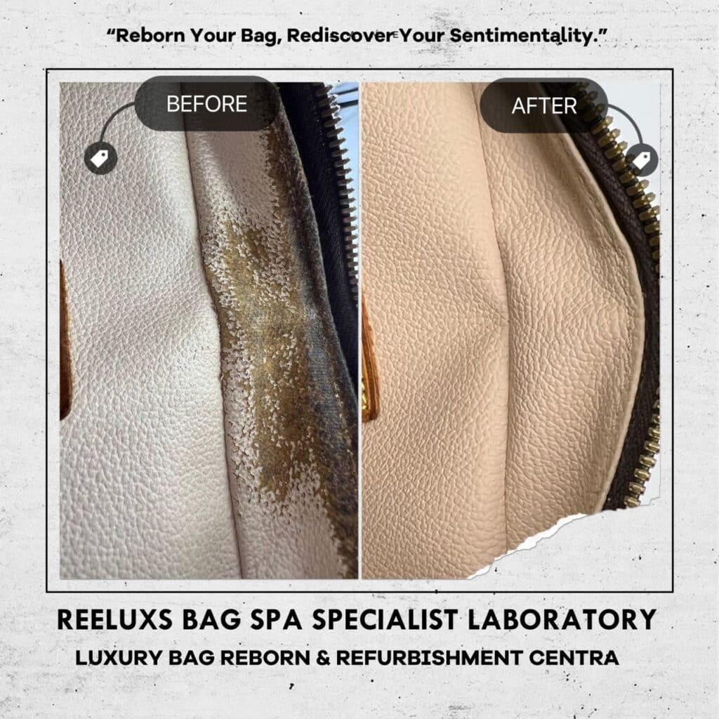 Spontini Two-way Crossbody Bag Color Faded Interior Leather Peel Off Oxidation Replacement — frame 2