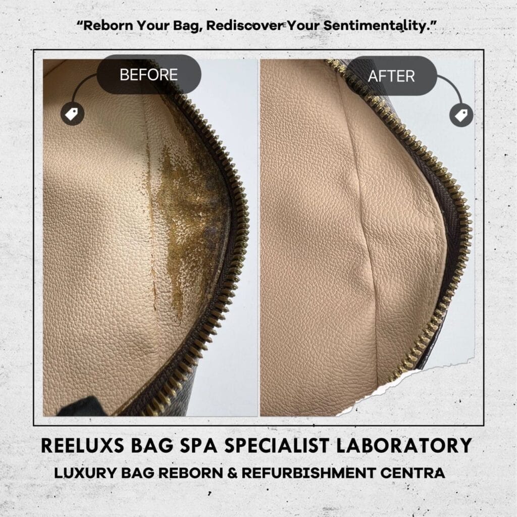 Spontini Two-way Crossbody Bag Color Faded Interior Leather Peel Off Oxidation Replacement — frame 3