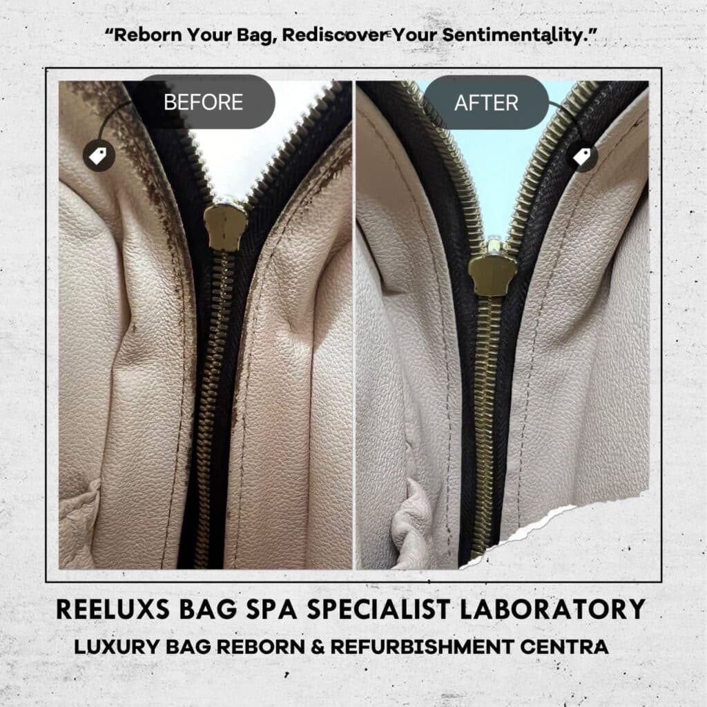 Spontini Two-way Crossbody Bag Color Faded Interior Leather Peel Off Oxidation Replacement — frame 5
