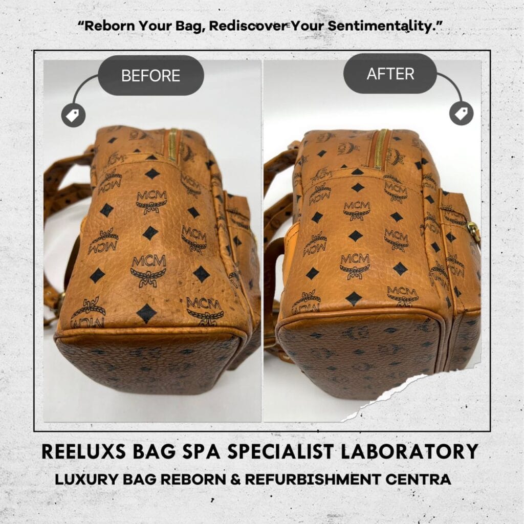 Stark Side Studs Backpack In Visetos Cognac Color Faded Corner Damaged Black… — frame 3