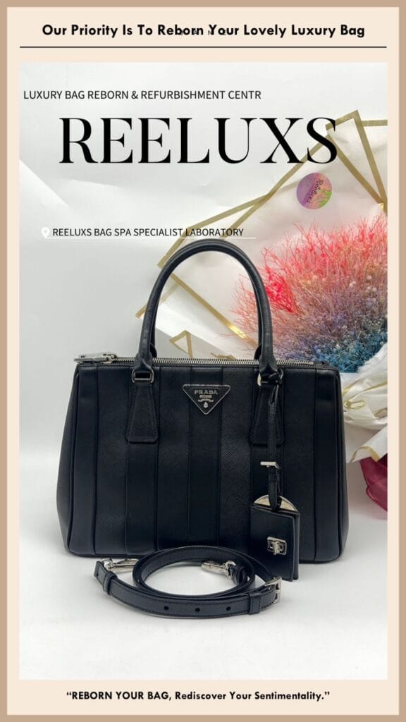 Double Zip Black Leather Handbag Color Faded Restoration & Leather Hook Two… — frame 9
