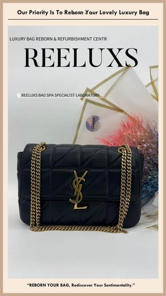 YSL SAINT LAURENT Small Jamie Chain Patchwork Fabric Bag Corner Damaged Entire… — frame 11
