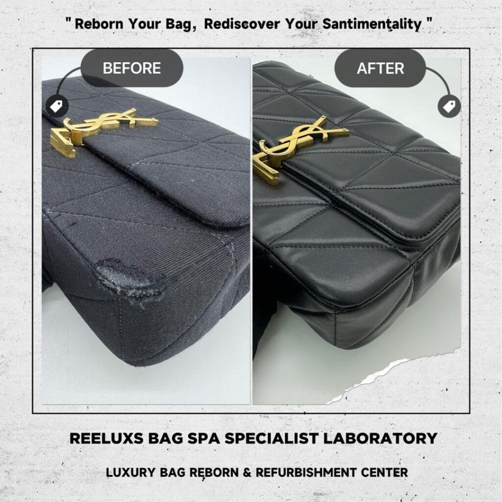 YSL SAINT LAURENT Small Jamie Chain Patchwork Fabric Bag Corner Damaged Entire… — frame 2