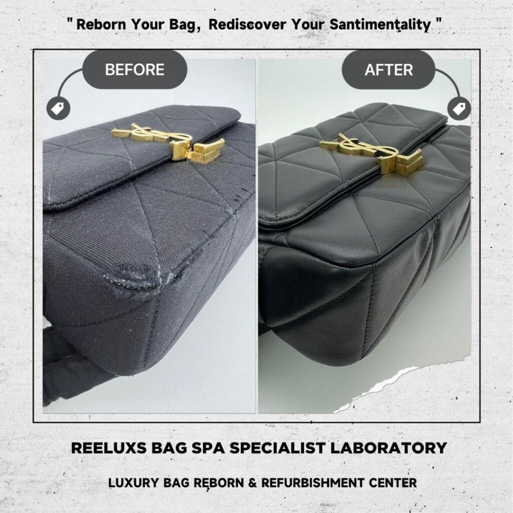 YSL SAINT LAURENT Small Jamie Chain Patchwork Fabric Bag Corner Damaged Entire… — frame 3
