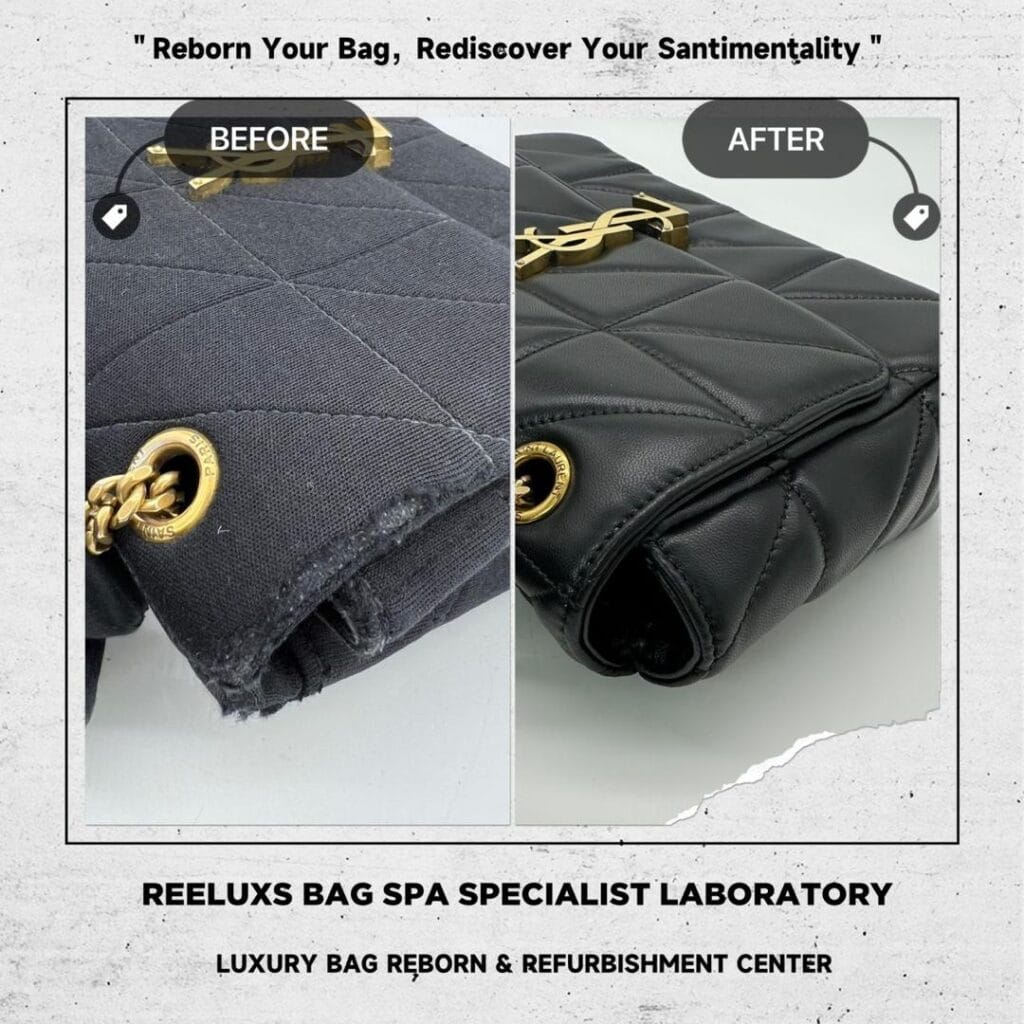 YSL SAINT LAURENT Small Jamie Chain Patchwork Fabric Bag Corner Damaged Entire… — frame 4