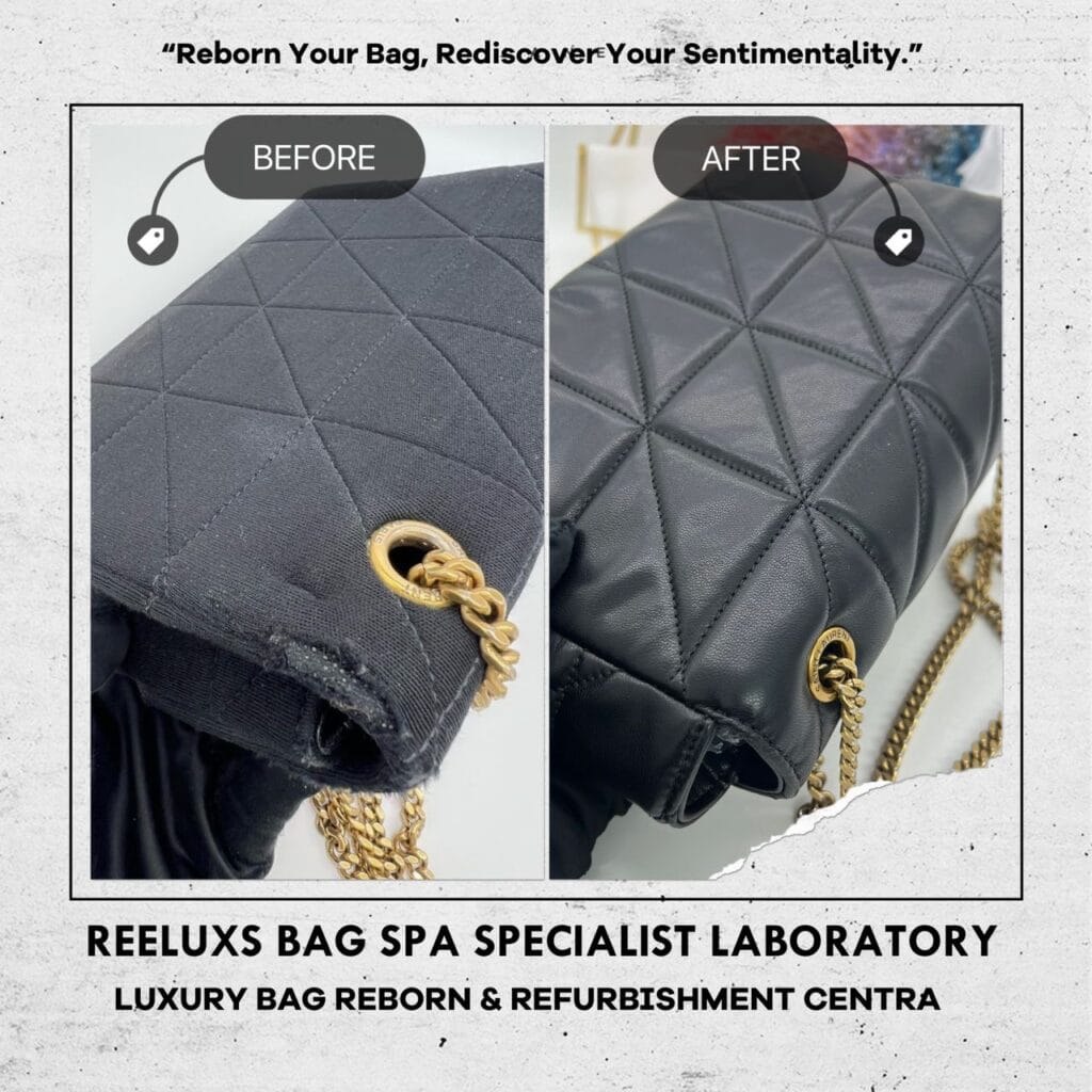 YSL SAINT LAURENT Small Jamie Chain Patchwork Fabric Bag Corner Damaged Entire… — frame 7