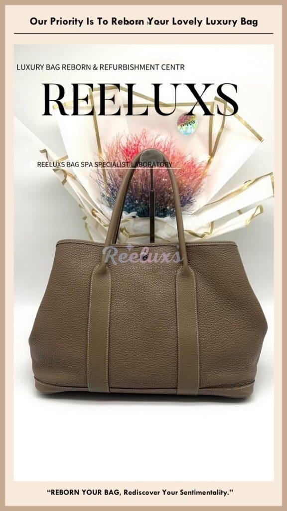 Garden Party Tote Bag Color Damaged Leather Peel Off Restoration & Zip… — frame 10