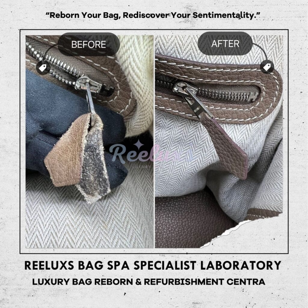 Garden Party Tote Bag Color Damaged Leather Peel Off Restoration & Zip… — frame 8