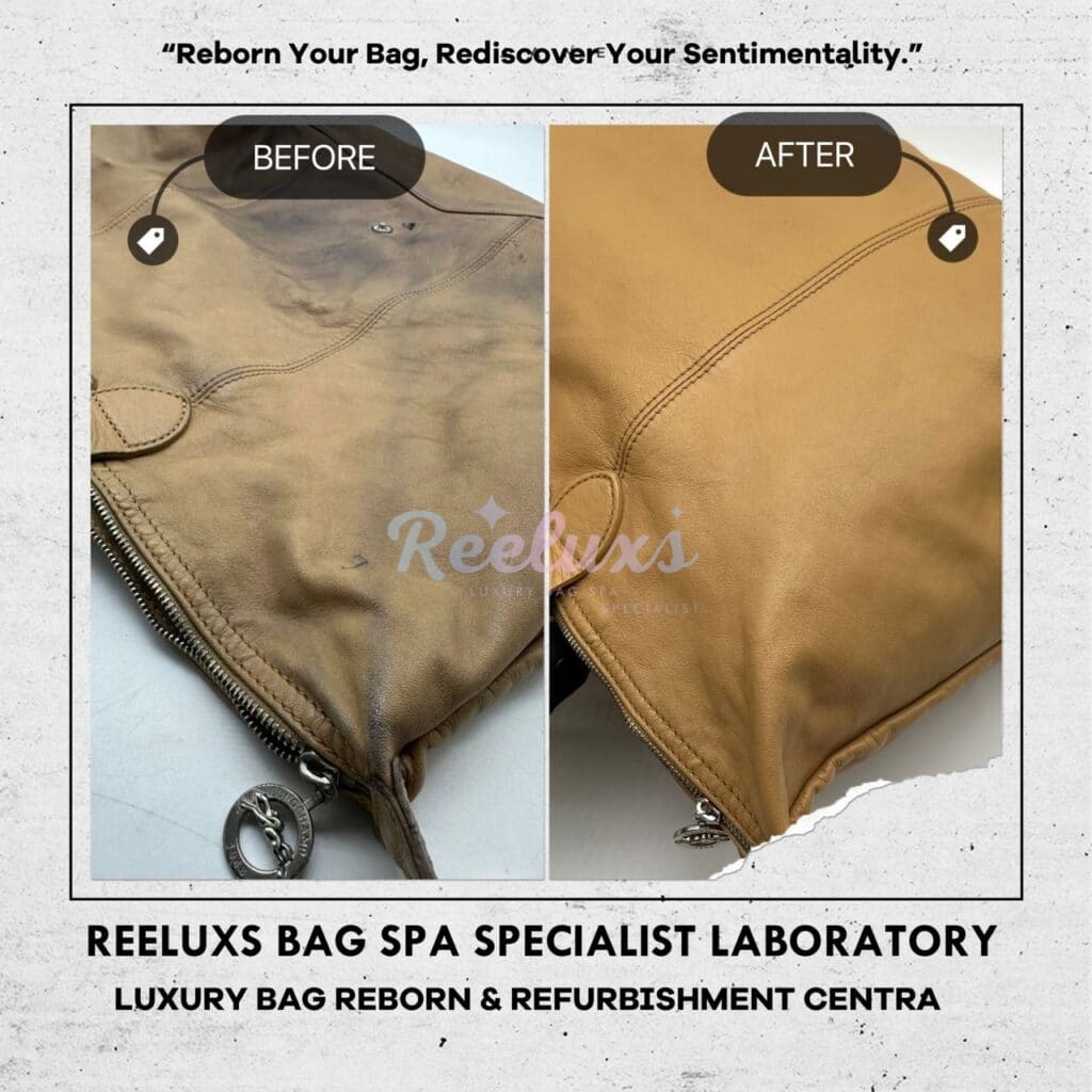 Le Pliage Club Baby Cognac Color Bag Corner Damaged Heavy Color Transfer… — frame 2