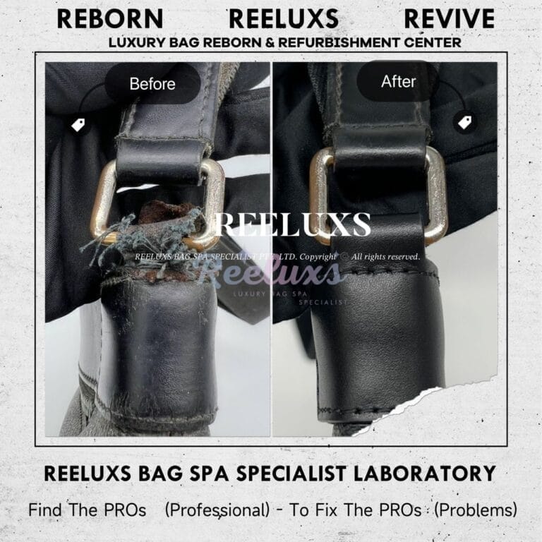 Louis Vuitton Damier Black Canbas Mick PM Crossbody  Leather Scratches Restoration & Hook Leather Broken Replacement