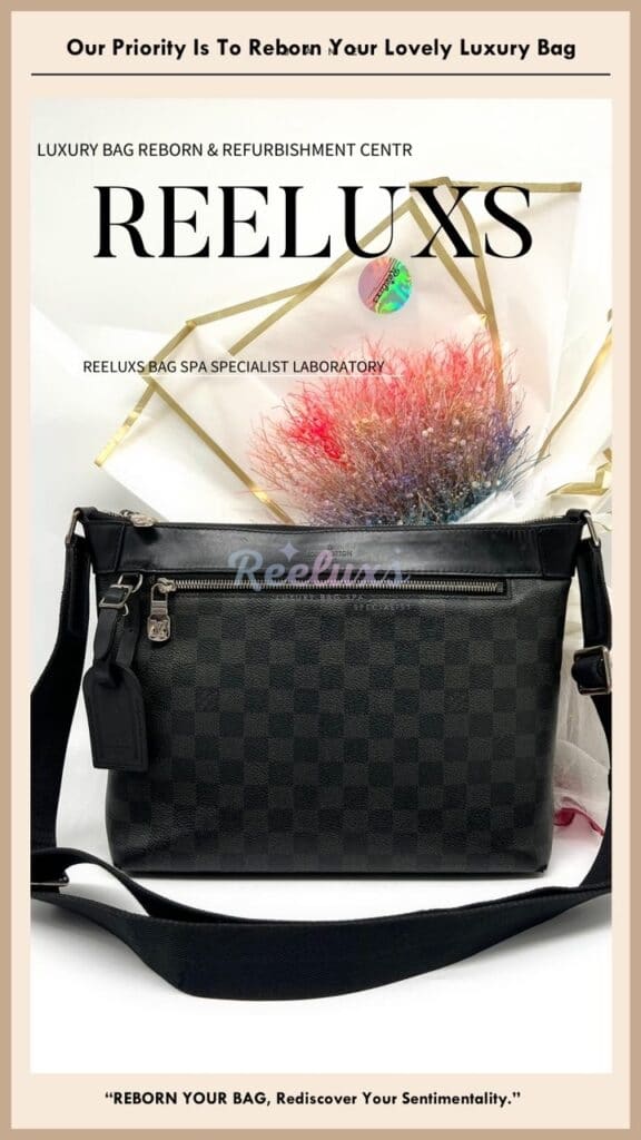 Damier Black Canbas Mick PM Crossbody Leather Scratches Restoration & Hook Leather… — frame 5