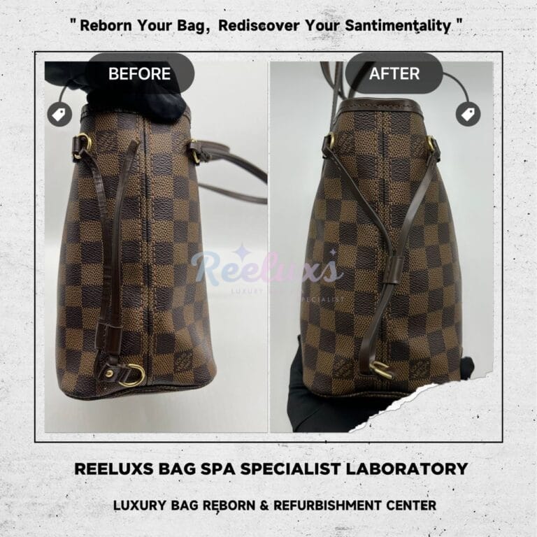 Louis Vuitton Damier Ebene Canvas Shoulder Bag Entire Leather Scratches  Side Puller Broken Replacement