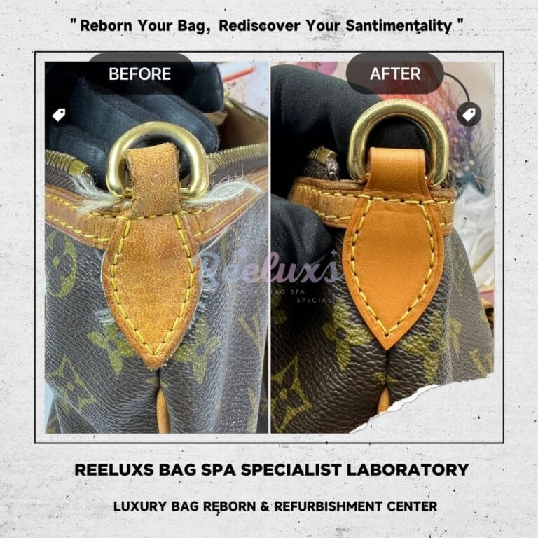 Louis Vuitton Monogram Canvas Palermo PM Vachetta Hook Damaged Glitch Problem Partially Replacement